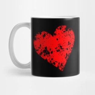 Distressed Heart Mug